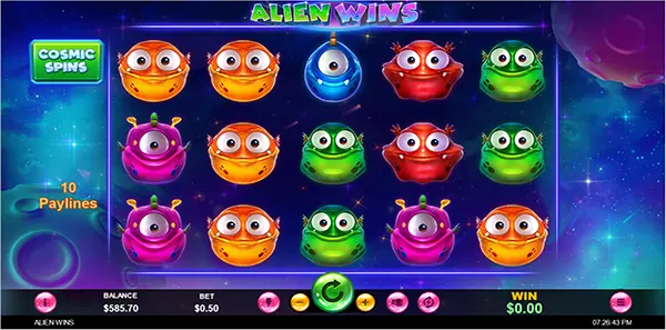 alien wins slot review image