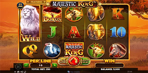 majestic king slot review image