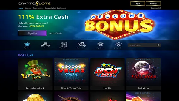 crypto slots casino home