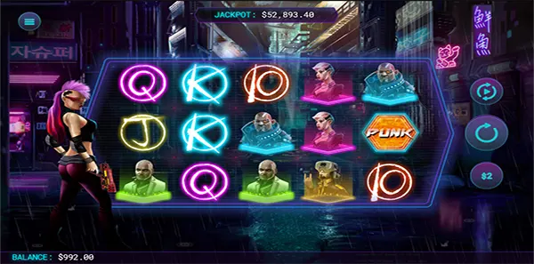 cyberpunk city slot review image