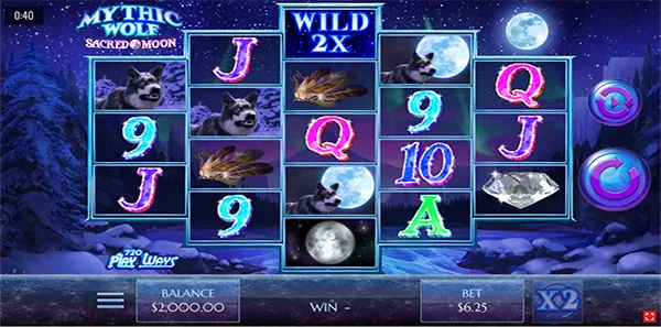 mythic wolf sacred moon slot review image