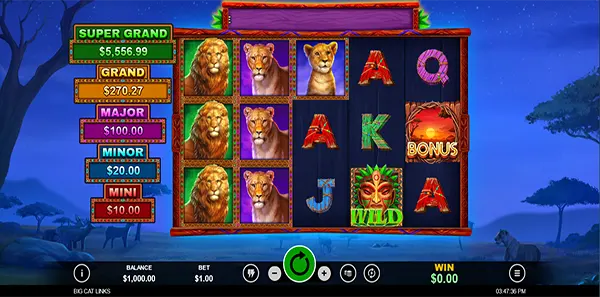 big cat links slot review