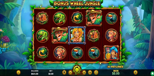 bonus wheel jungle slot review image
