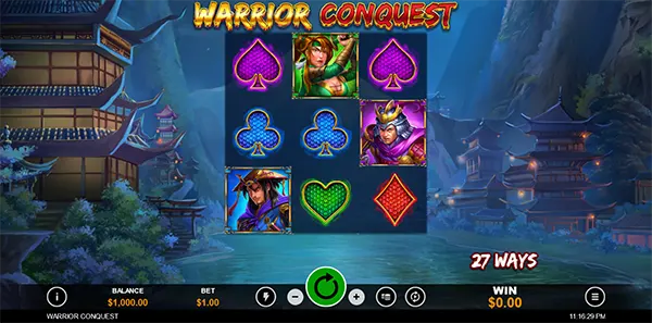 warrior conquest slot review image